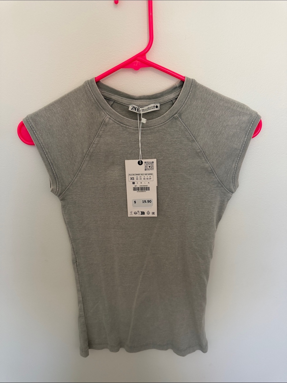 Zara Light Gray Ribbed Tank Top